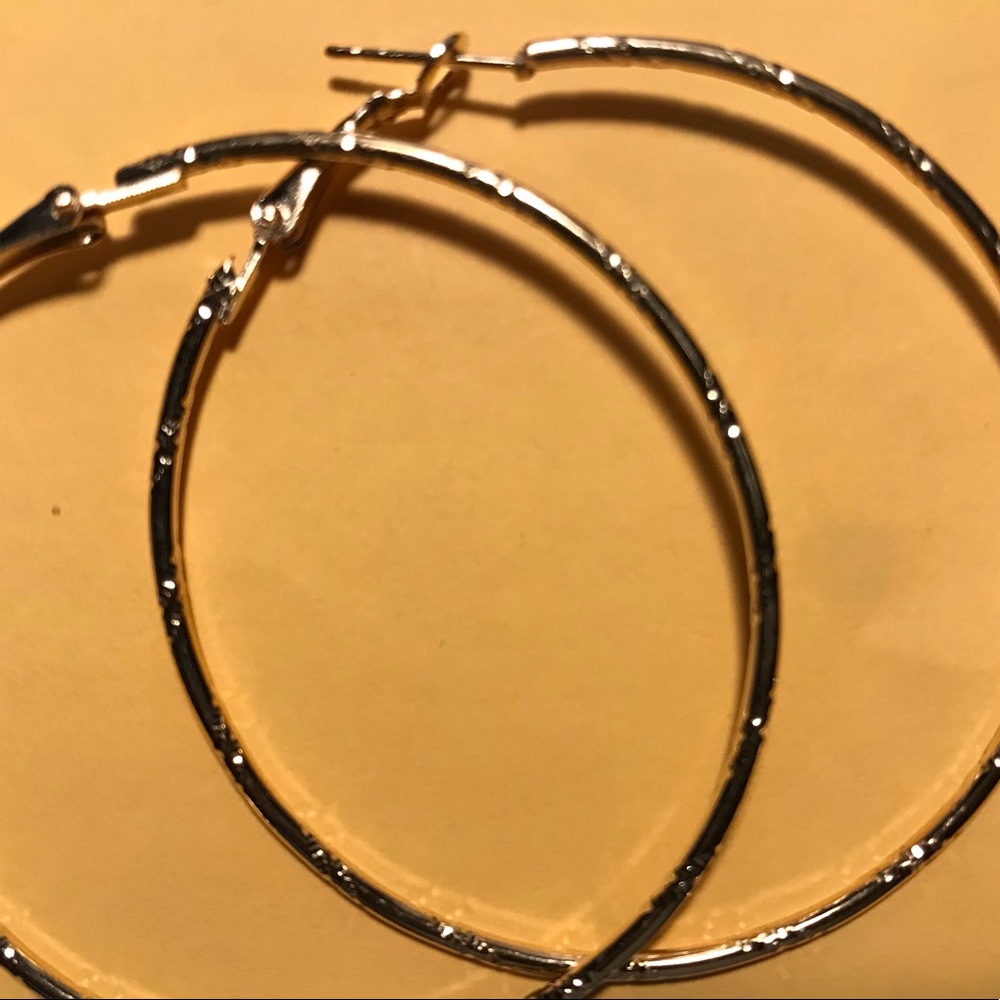 Gold Plated Circle Hoop Earrings